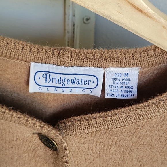 VTG Bridgewater Classics 100% Wool Sweater Cardigan - Picture 5 of 11
